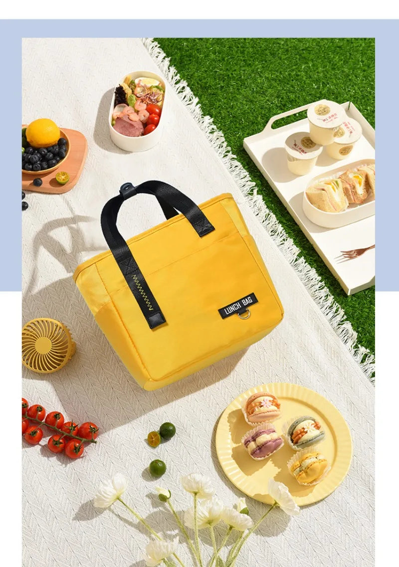 Insulated Lunch Bag for Women Men Kids, Portable Thermal Lunch Tote Bag, Reusable Lunch Box Bag for Work School Picnic Outdoor