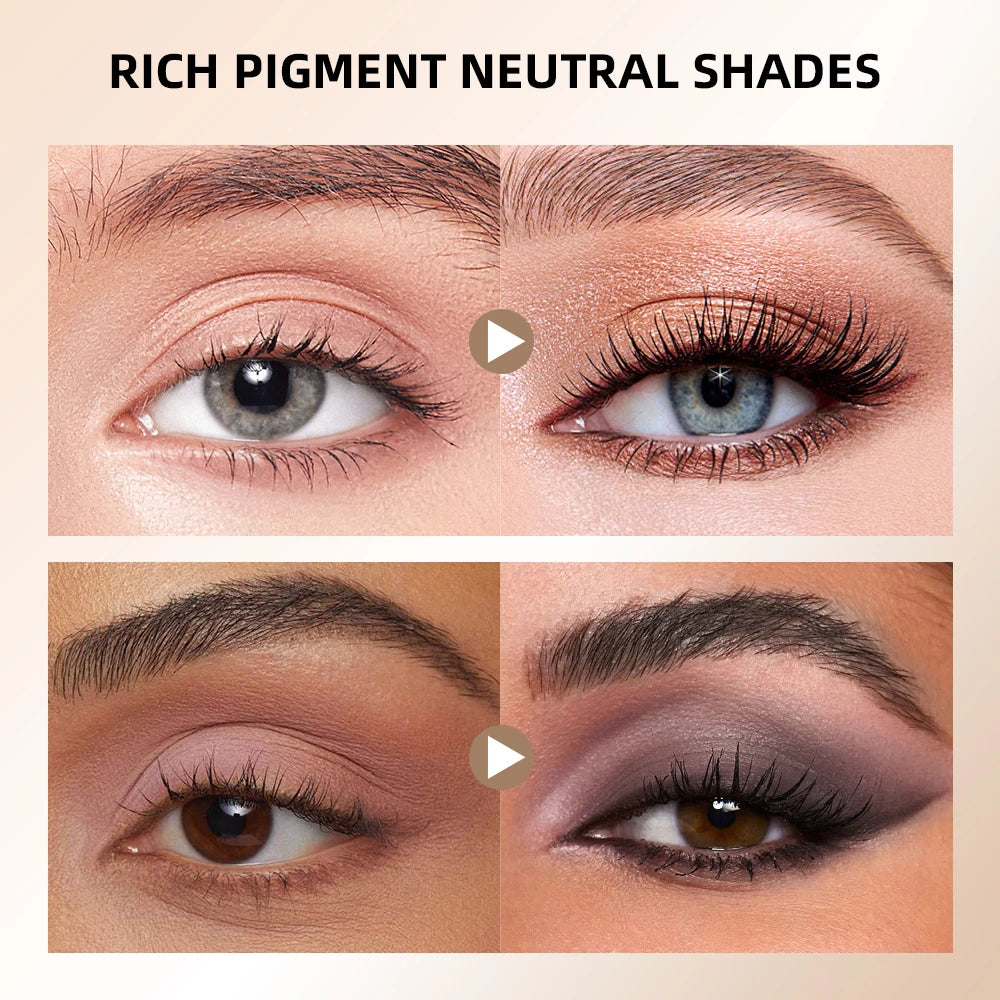 Nudes2 Eyeshadow Palette Rich Pigment Neutral Shades Long-Lasting Eye Makeup Blendable Color Matte Nudes Eyeshadow Palette