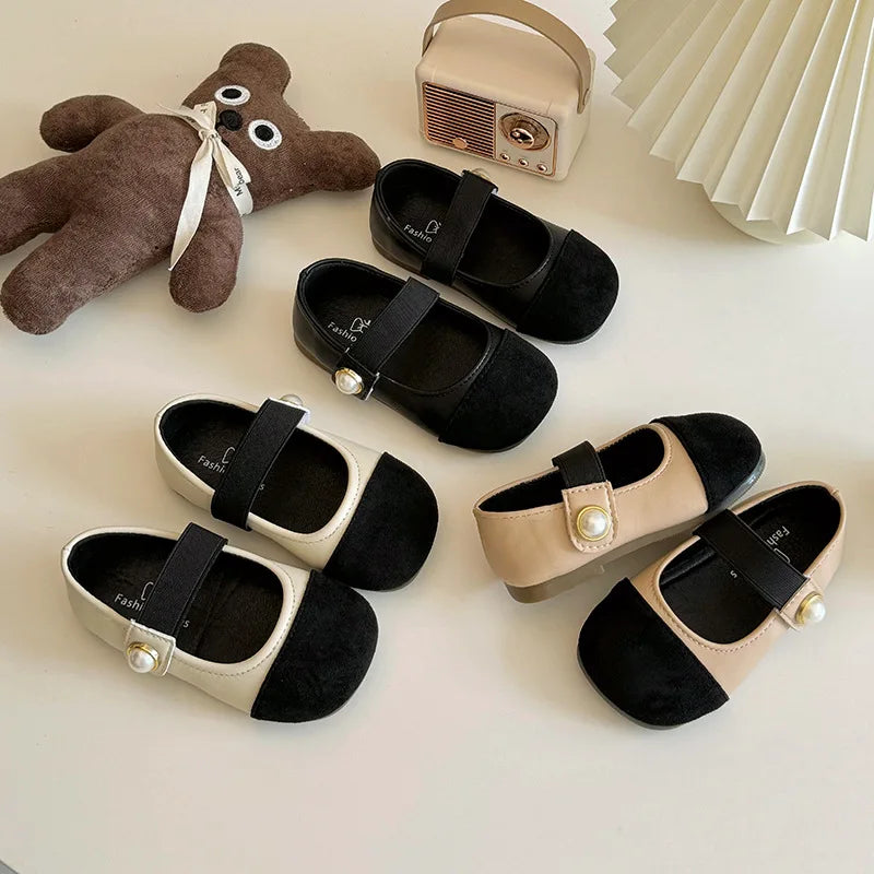 Girl Leather Shoes 2025 Autumn New Brand Girl Shoes French Princess Shoe Elegant Mary Jane Shoe Soft Sole Party Dresses for Girl