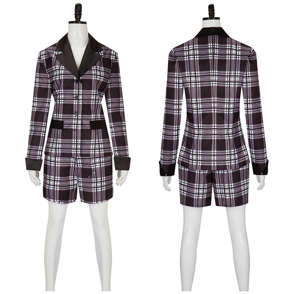 Movie Cher Horowitz Dion Dress Suit School Uniform College Jacket Skirt Woman Outfits Halloween Cosplay Costume