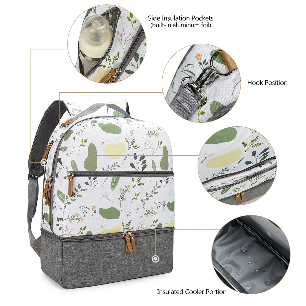 New Baby Diaper Bag Backpack Multifunctional Waterproof Maternity Nappy Bags Mommy Travel Backpack Stroller Bag Baby Nappy Cares