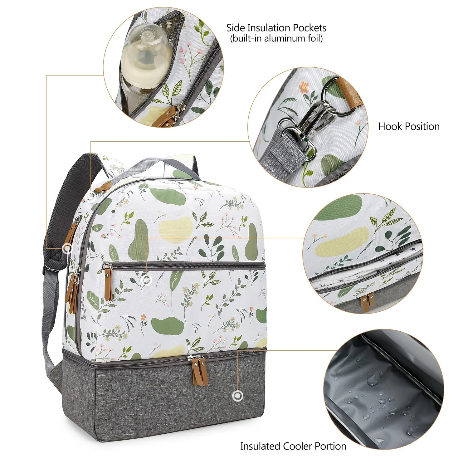 New Baby Diaper Bag Backpack Multifunctional Waterproof Maternity Nappy Bags Mommy Travel Backpack Stroller Bag Baby Nappy Cares