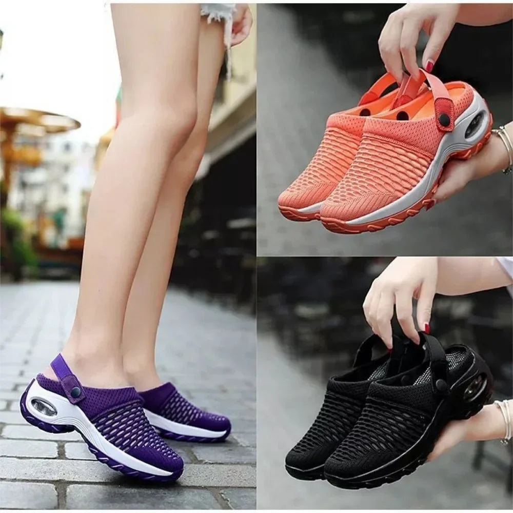 Women Shoes Increase Cushion Sandals Platform Sandal for Women Breathable Mesh Outdoor Walking Slippers Sandals Size 35-43