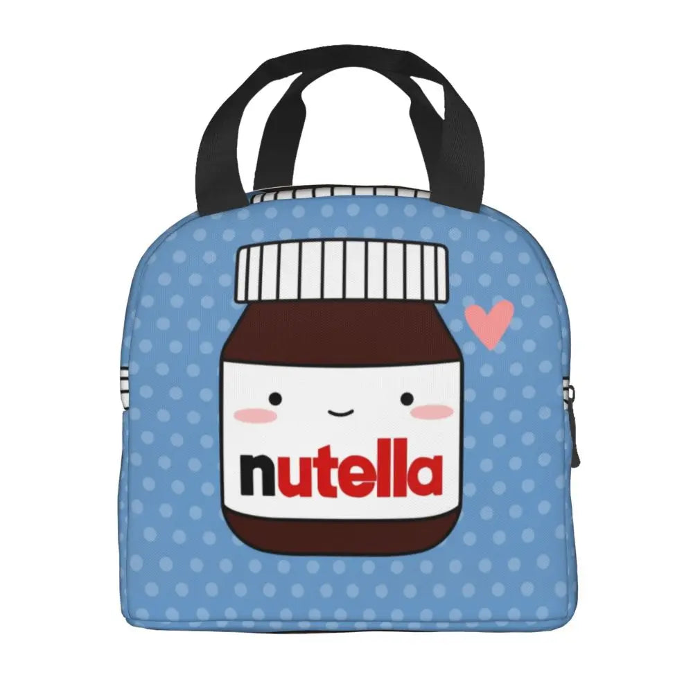 Custom Italy Nutellas Thermal Insulated Lunch Bag Women Portable Lunch Container for Outdoor Picnic Storage Food Box