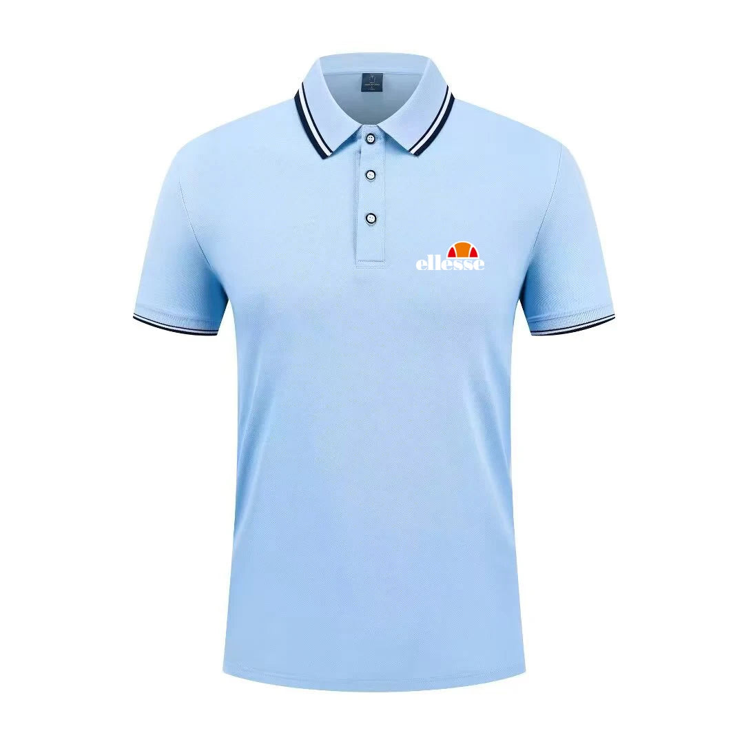 Golf men's collar knitted polo shirt, business casual men's short sleeved summer new clothing