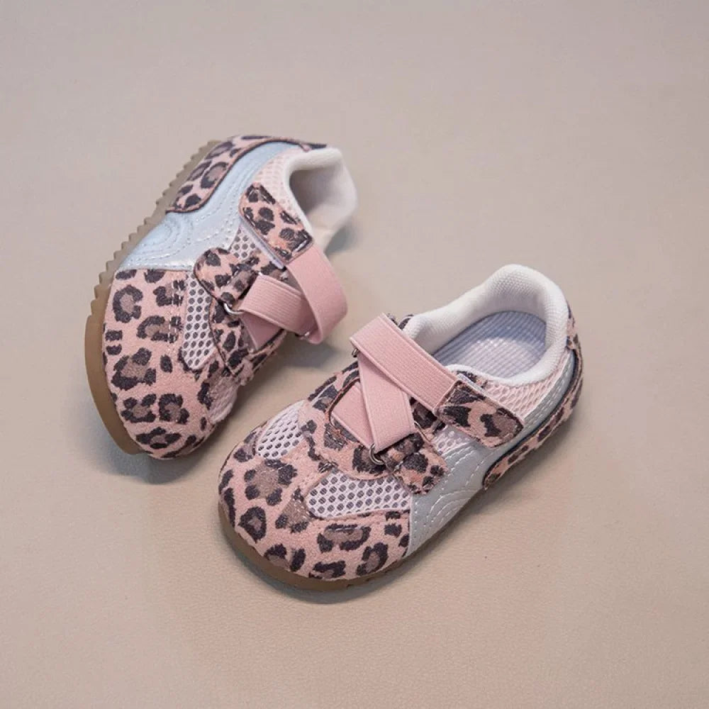 Kid's Sneakers Summer Sport Shoes For Children Mesh Breathable Leopard Boy's Girl's Running Footwear Anti-slippery Ergonomics