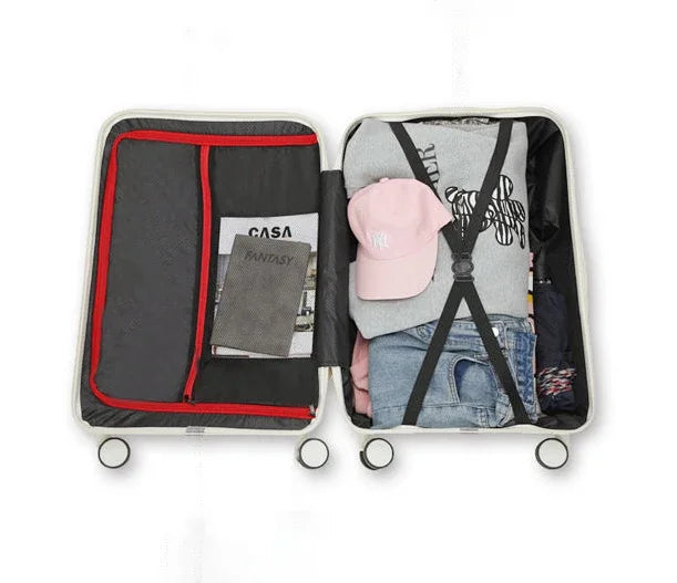 Travel suitcase on mute Universal wheels  ABS +PC Rolling Luggage set 20 inch carry on Cosmetic bag zipper luggage-bags valises
