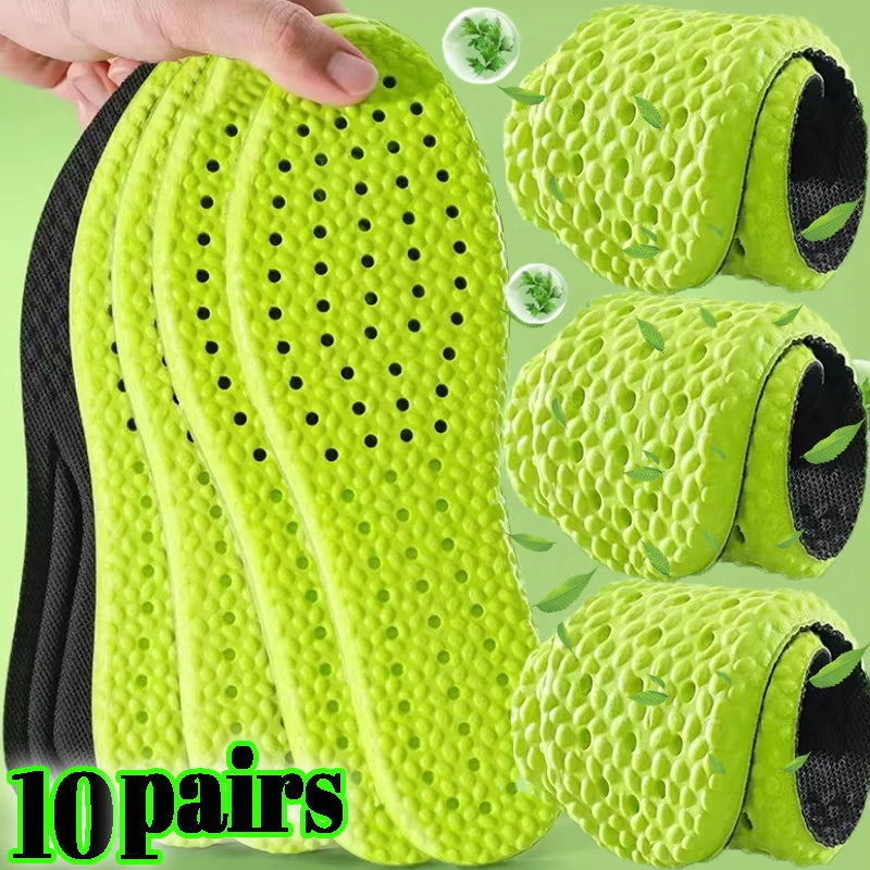 Soft Massage Insoles Women Men Breathable Arch Support Shoes Sole Pads Unisex Deodorant Memory Sponge Sports Feets Cares Inserts