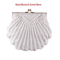 Evening Bags Women Clutch Evening Clutch Bags Wedding Bridal Handbag Pearl Beaded Fashion Shell Chain Party Bags LI-383