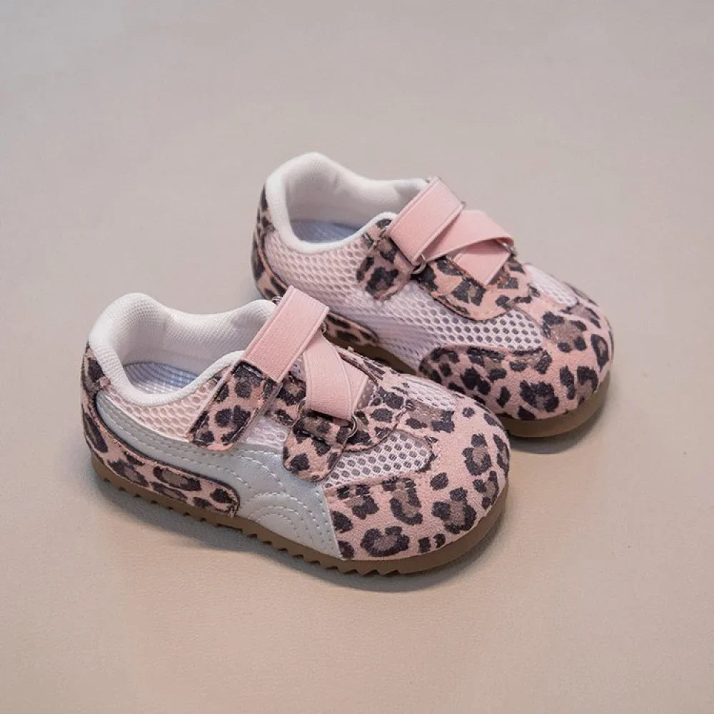 Kid's Sneakers Summer Sport Shoes For Children Mesh Breathable Leopard Boy's Girl's Running Footwear Anti-slippery Ergonomics