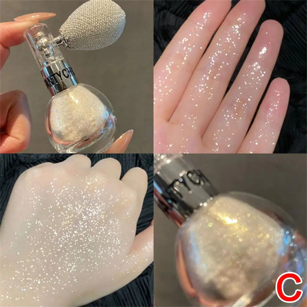 1PC Brightening Glitter Powder Spray For Arms Legs Back Hair Face Highlight Sparkle Powder Makeup Fairy Powder Women Cosmetics
