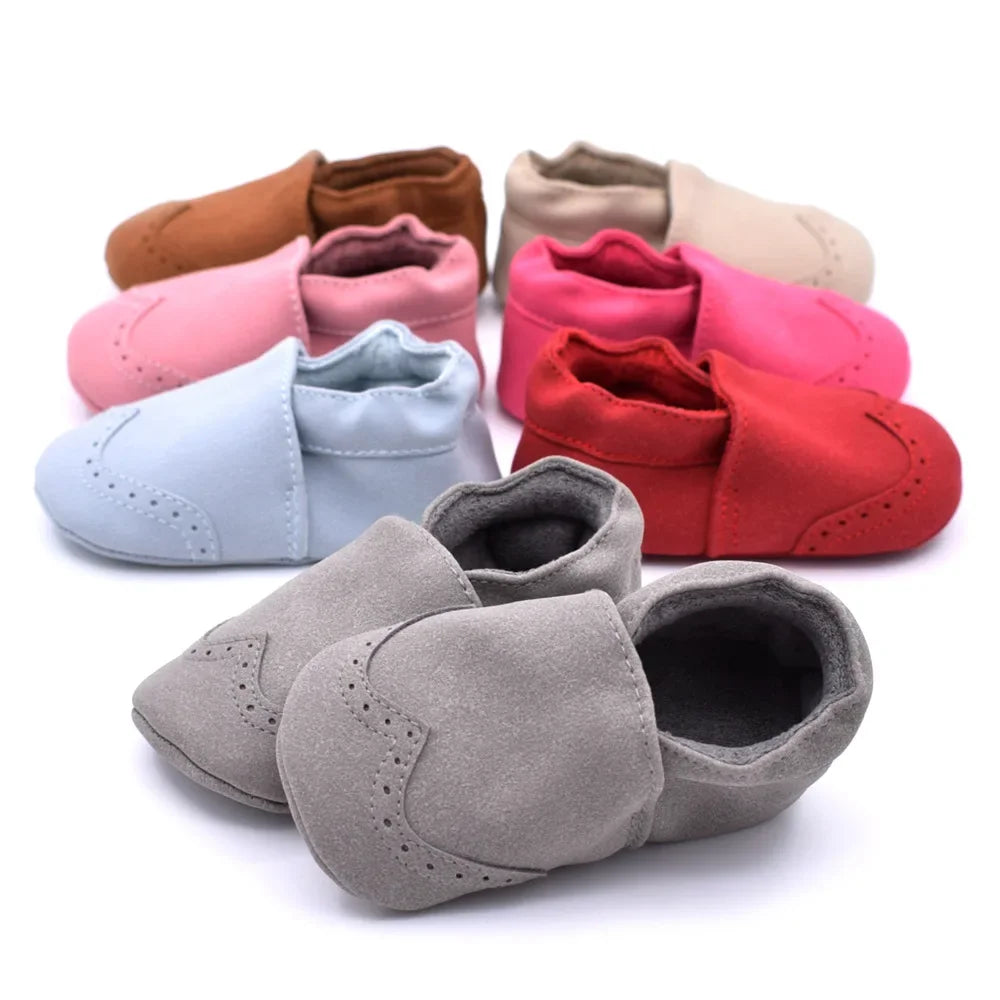Baby Boy Girl Shoes Soft Leather Infant Toddler Baby First Walker Casual Anti-slip Toddler Baby Kids Crib Shoes -18 Months