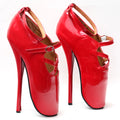 Brand New 7" High Heel Sexy Show Girl Ballet Pumps Spike Heels Stiletto Pointed Toe Strappy Ankle Strap Black Red Dancing Shoes