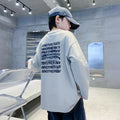 Teenage Kids Tshirts New Spring Fall Clothes Fashion Letter Fake Two Piece Sleeve Costume T-shirt Child Cotton Boy Tees Tops