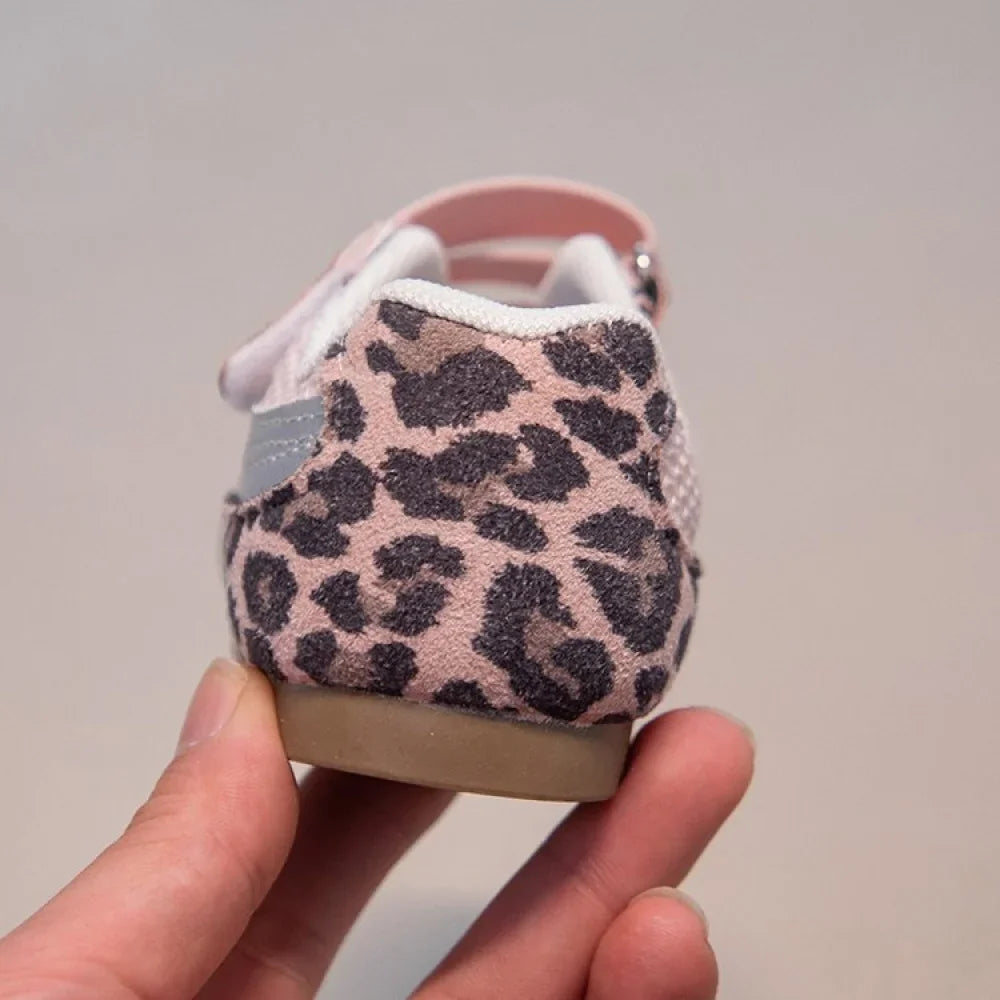 Kid's Sneakers Summer Sport Shoes For Children Mesh Breathable Leopard Boy's Girl's Running Footwear Anti-slippery Ergonomics