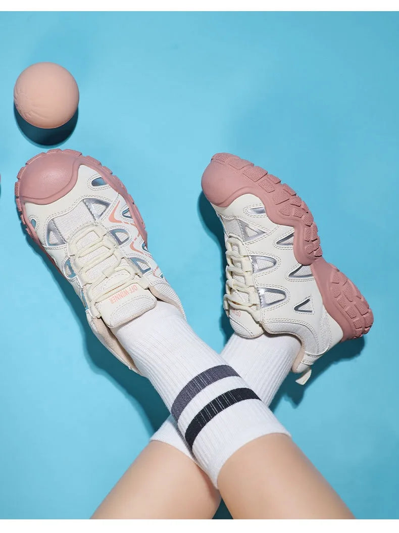 Women's safety shoes with steel toe caps, anti smashing and anti puncture rotating buttons, no tie up, hot selling shoes
