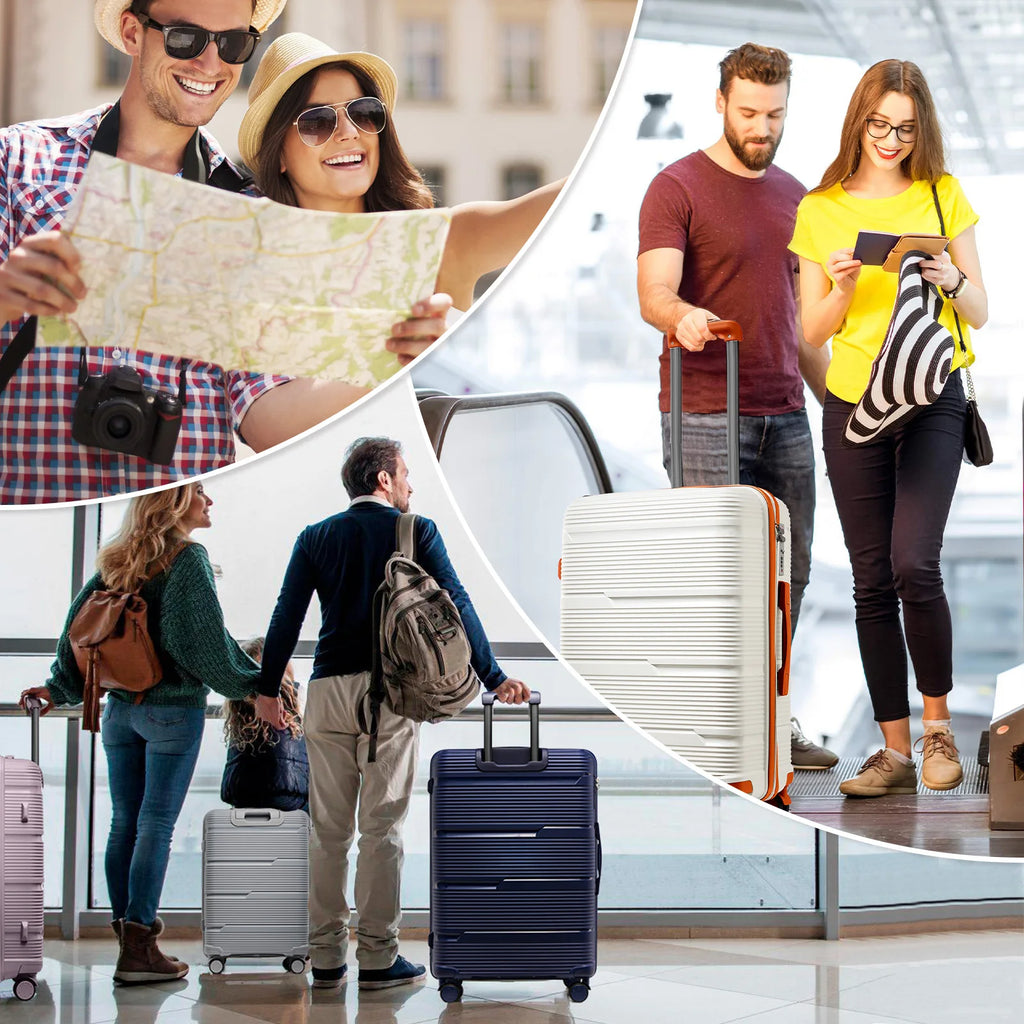 Travel Suitcase set 3 Piece Rolling Carry on Luggage Set Women Men Trolley Case Backpack Boarding Cabin Suitcase Wheels 20 24''