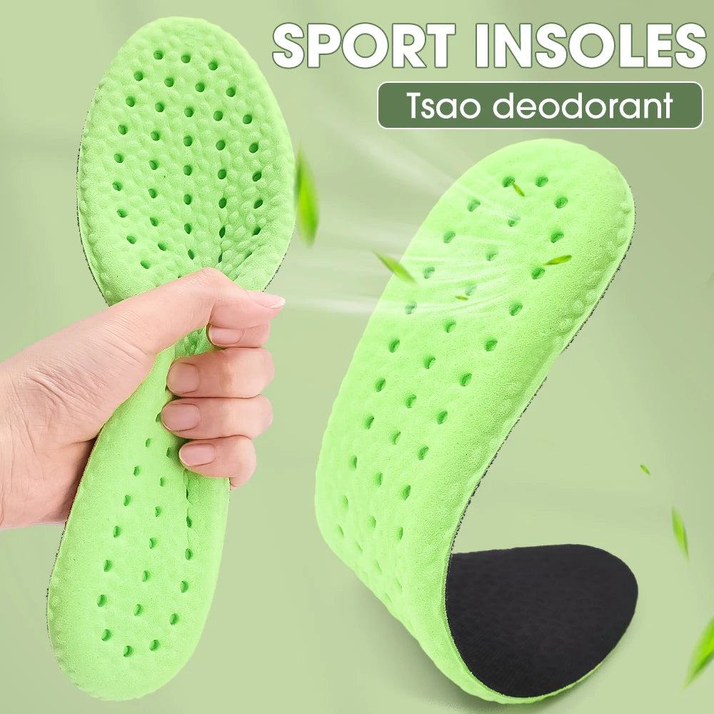 Soft Massage Insoles Women Men Breathable Arch Support Shoes Sole Pads Unisex Deodorant Memory Sponge Sports Feets Cares Inserts