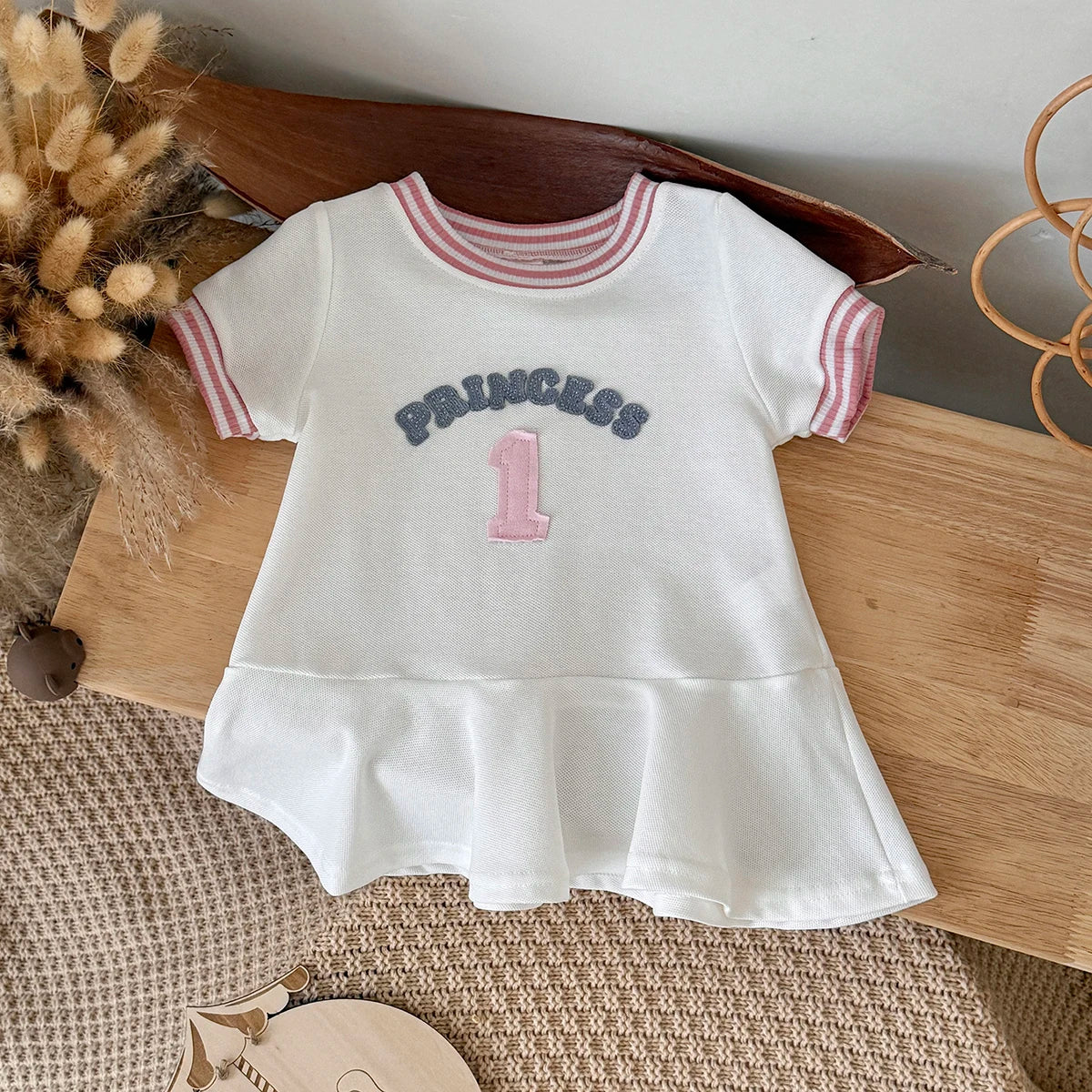 Summer New Children's Clothing Fashion Simple Dress Korean Version Girls Casual Dresse Suitable for babies aged 6 months to 3 Y