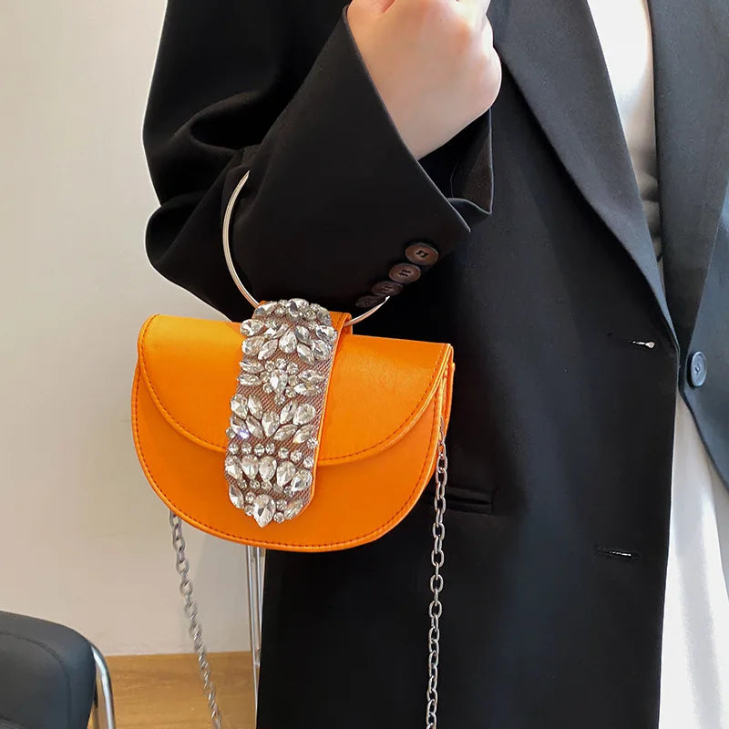 Women Luxury Evening Bags Shiny Rhinestone Clutch Money Purses Fashion Shoulder Bag Handbag Wedding Party Dinner Bag