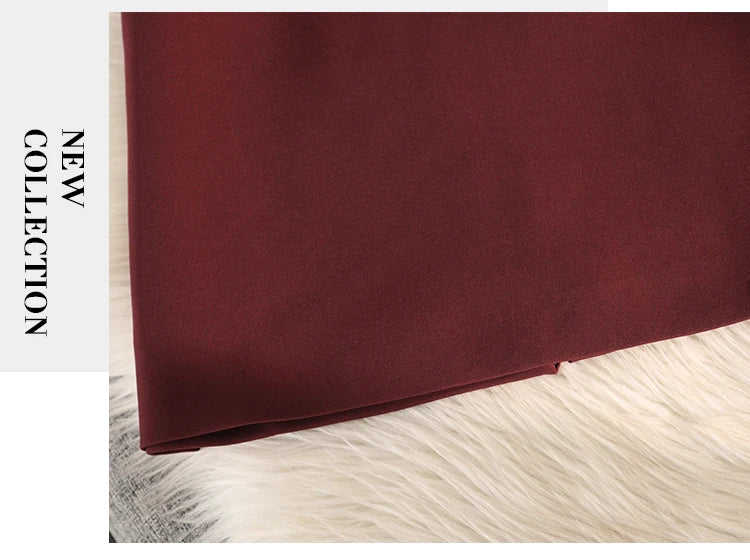 Elegant Office Ladies Work Suit Straight Skirt Women Autumn Winter Korean Fashion High Waist Split Business Midi Long Skirts