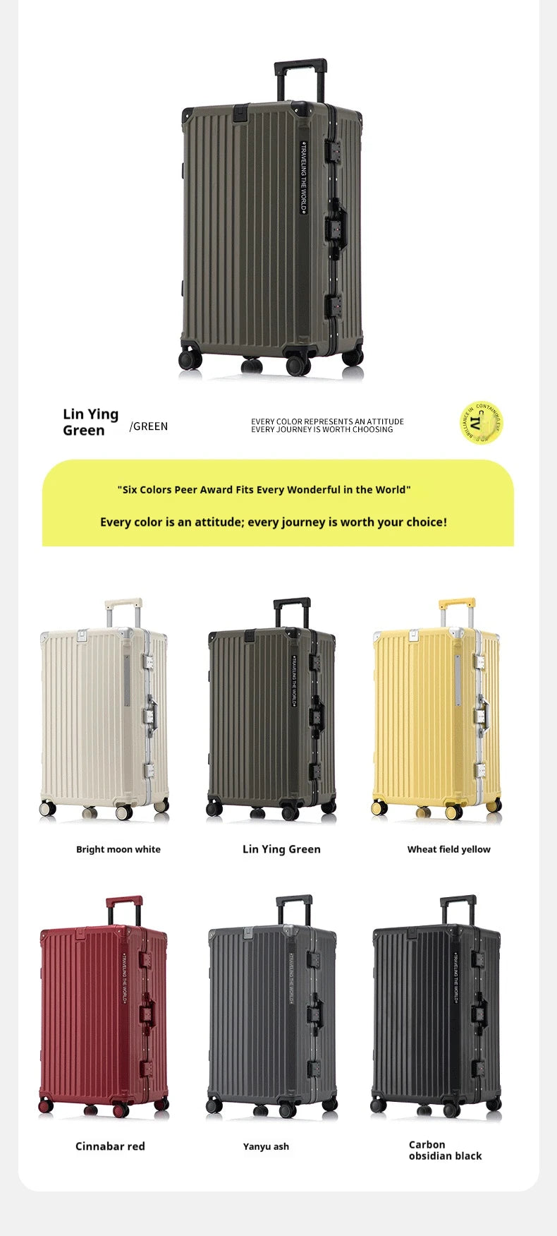 2025 New Suitcase Large Capacity Travel Password Box Registration Box 20/24/26/28/30-inch Trolley Box Men's And Women's Suitcase