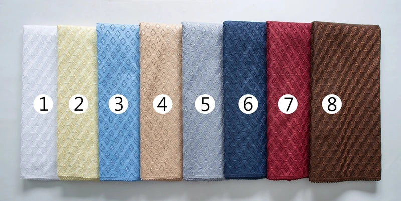 New Design Dubai Cotton Lace Nigerian Fabric Embroidery 5 Yards African Lace Fabric 2025 High Quality Swiss Dress For Men S3822