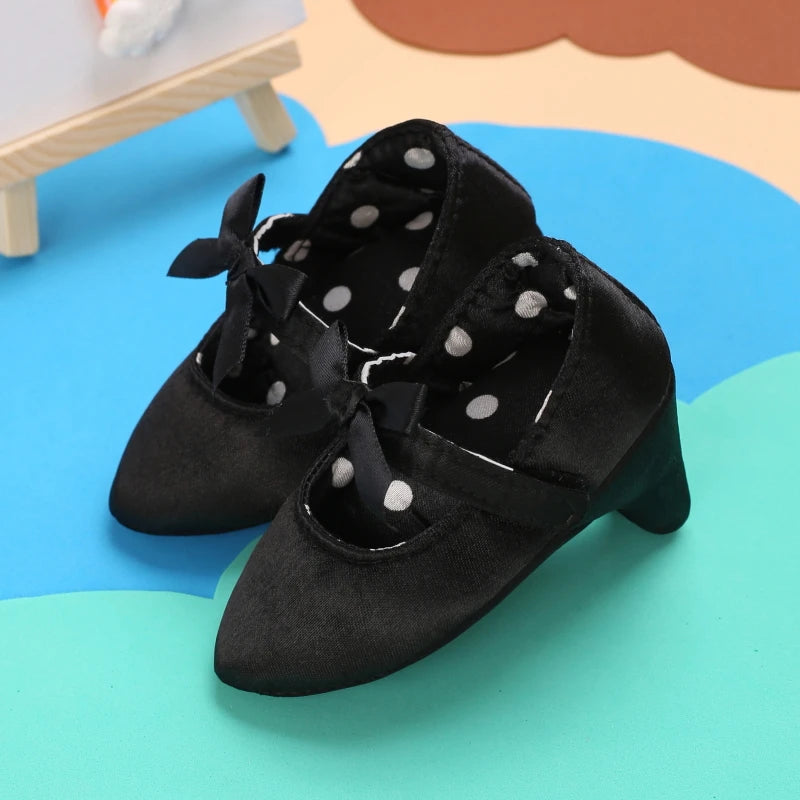 2026 New Infant Newborn Baby Girl High Heels Shoes Princess Bow First Birthday Party Shoes Photo Props Shoes 10CM / 10.5CM