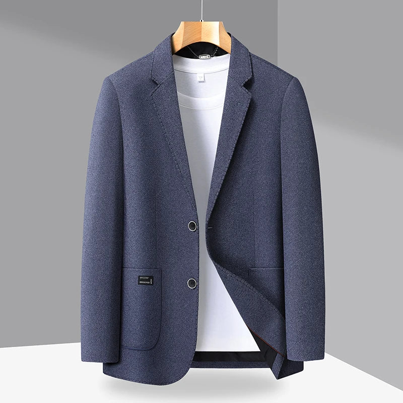 Men's High-end Suit Jacket Stylish and Handsome, Versatile and Trendy, Suitable for Middle-aged and Elderly Casual Business Wear