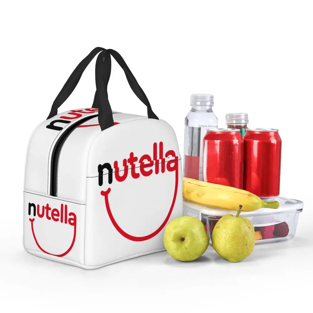 Custom Italy Nutellas Thermal Insulated Lunch Bag Women Portable Lunch Container for Outdoor Picnic Storage Food Box