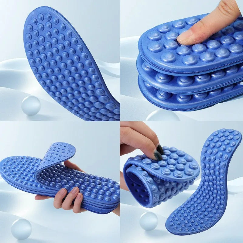 5D Massage Insole Full Palm Acupoint Massage Men's and Women's Foot Health Relieve Foot Fatigue Soft Sports Casual Shoes Sole