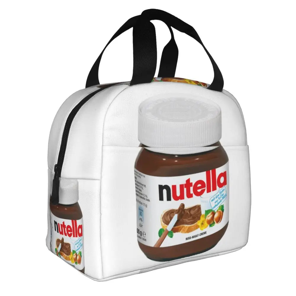 Custom Italy Nutellas Thermal Insulated Lunch Bag Women Portable Lunch Container for Outdoor Picnic Storage Food Box