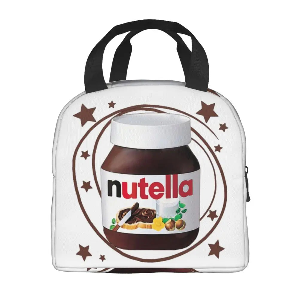 Custom Italy Nutellas Thermal Insulated Lunch Bag Women Portable Lunch Container for Outdoor Picnic Storage Food Box