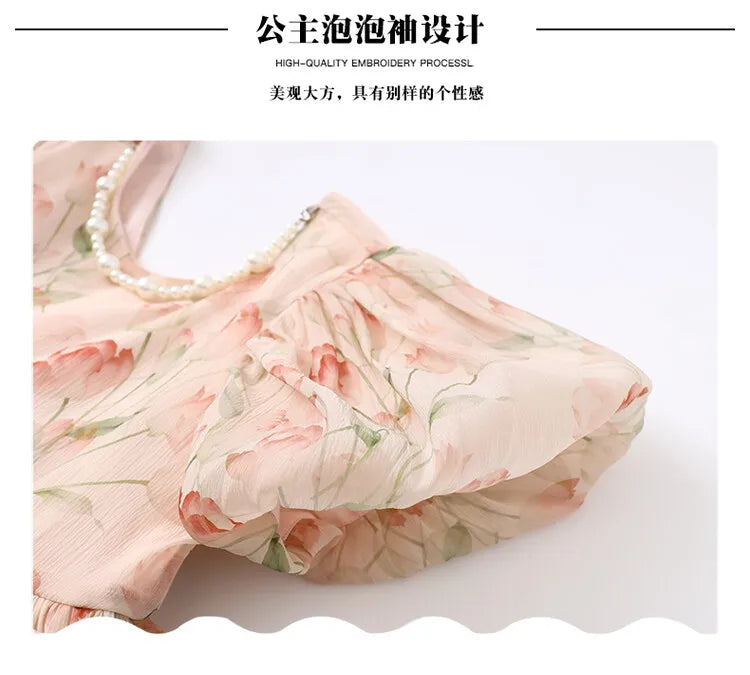 summer Elegant Flower Princess Dresses vestidos elegantes para mujer kids girls dress clothes vestido verano 12 14 enfant fille