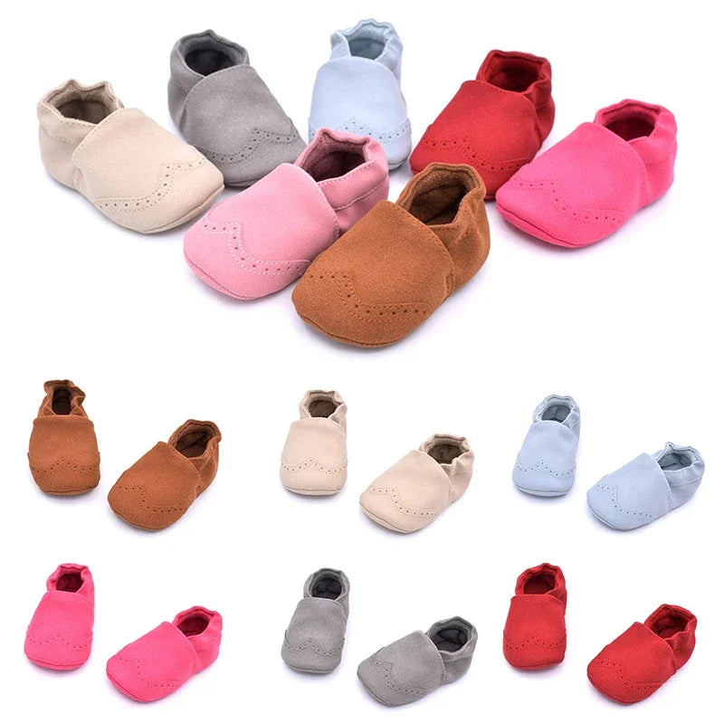 Baby Boy Girl Shoes Soft Leather Infant Toddler Baby First Walker Casual Anti-slip Toddler Baby Kids Crib Shoes -18 Months