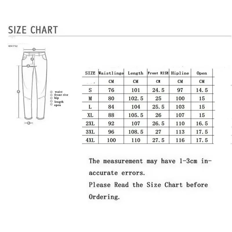 Men's street elastic workwear jeans washed solid color multi pocket casual mid waist pants slim fit daily wear jogging pants