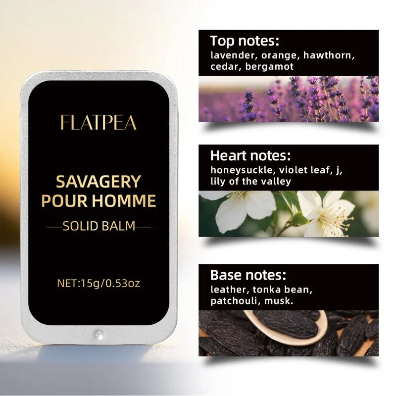 15g Men Solid Perfume Long-Lasting Woody Scented Pocket Fragrance Balm Portable Body Cream Deodorizing Freshness Cream Man Gifts