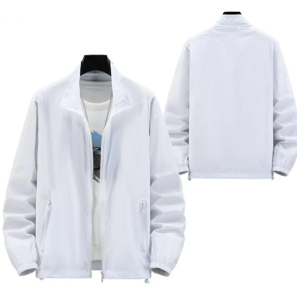 Men Outdoor Jacket Sunscreen Coat Camping Fishing Summer Sports Jacket Breathable Sun Clothing Sunshade Jacket