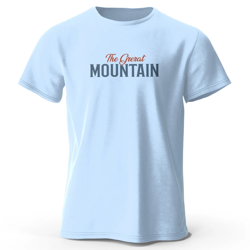 Men's Hiking Outdoor T-Shirt with Double Printed Design Cotton Tees for Men Women Sportwear