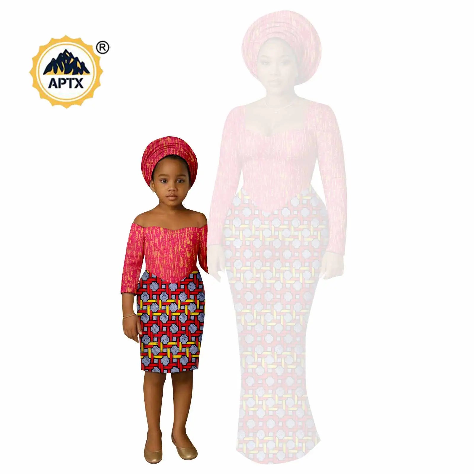 African Print Long Dresses for Women Family Outfits Dashiki Couple Clothes Mom and Daughter Dresses Ankara Outwear 25F029