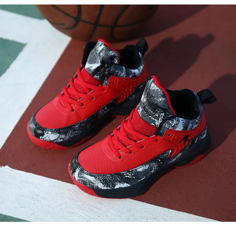 Children's Basketball Shoes for Boys Kids Sneakers Outdoor Non-slip Sports Running Child Girls Basket Trainer Shoes Walking Shoe