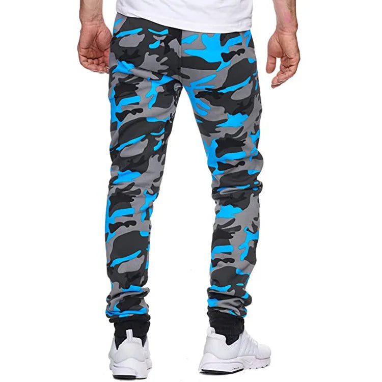 2025 New Men's Camouflage Joggers Casual Elastic Waist Print Sweatpants Sports Running Trousers Hip Hop Tracksuit Bottoms