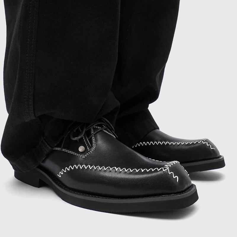 Hot Selling Men's Genuine Leather Shoes Europe America Thick Soled Wedding Shoes for Groom Fashionable Men's Business Shoes
