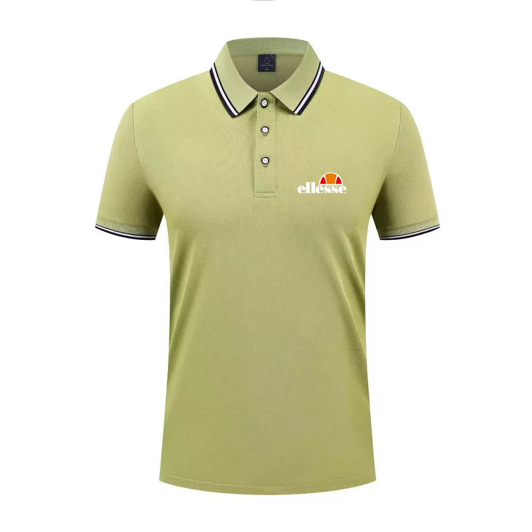 Golf men's collar knitted polo shirt, business casual men's short sleeved summer new clothing