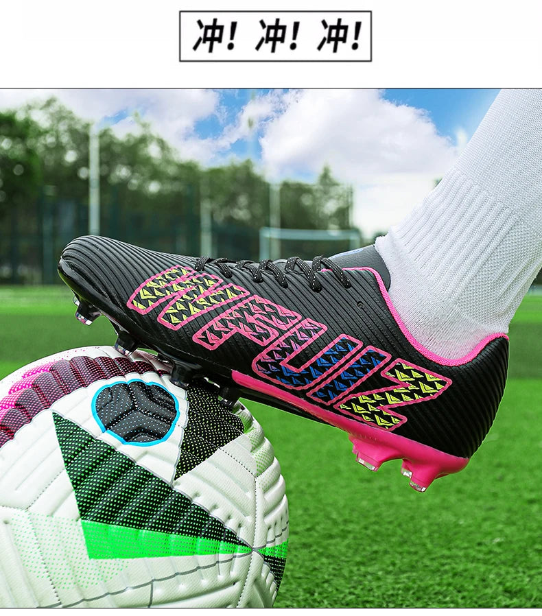 New Boy Girl  Professional Soccer Shoes Ultralight Match Training Shoes Non-Slip Cleats Grass Drop Shipping Boys Football Boots
