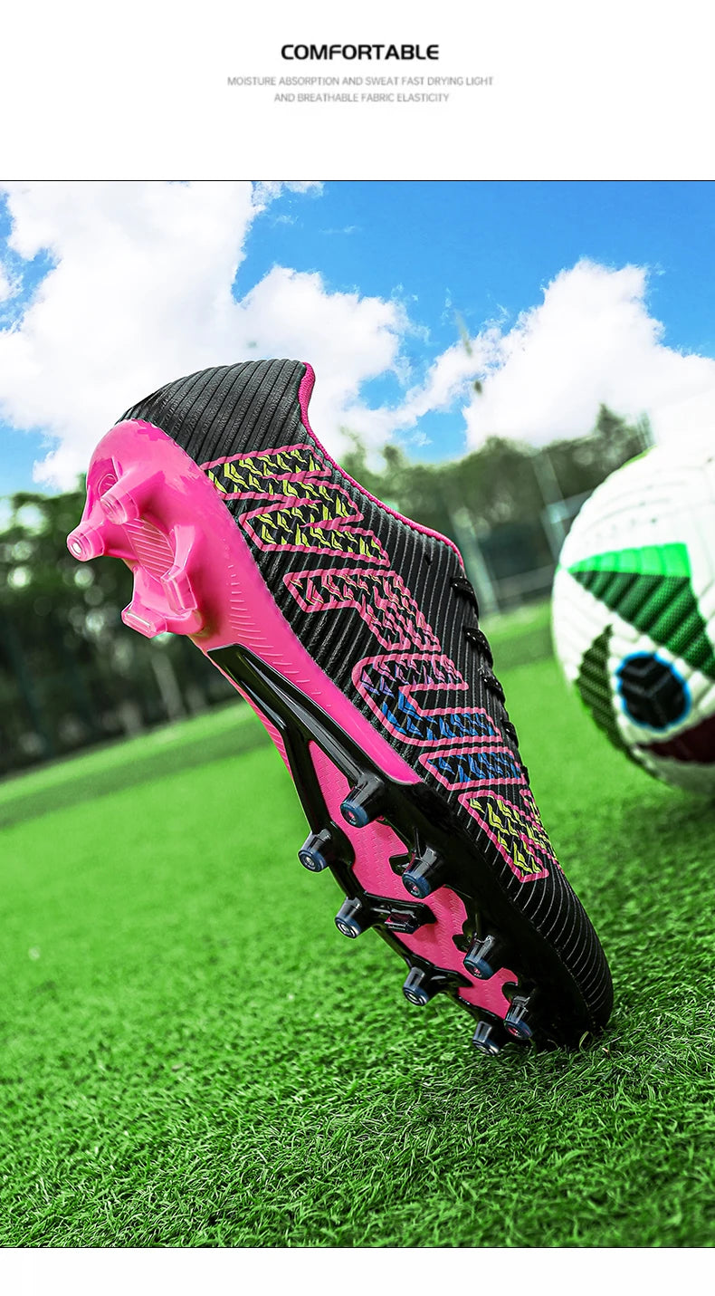 New Boy Girl  Professional Soccer Shoes Ultralight Match Training Shoes Non-Slip Cleats Grass Drop Shipping Boys Football Boots