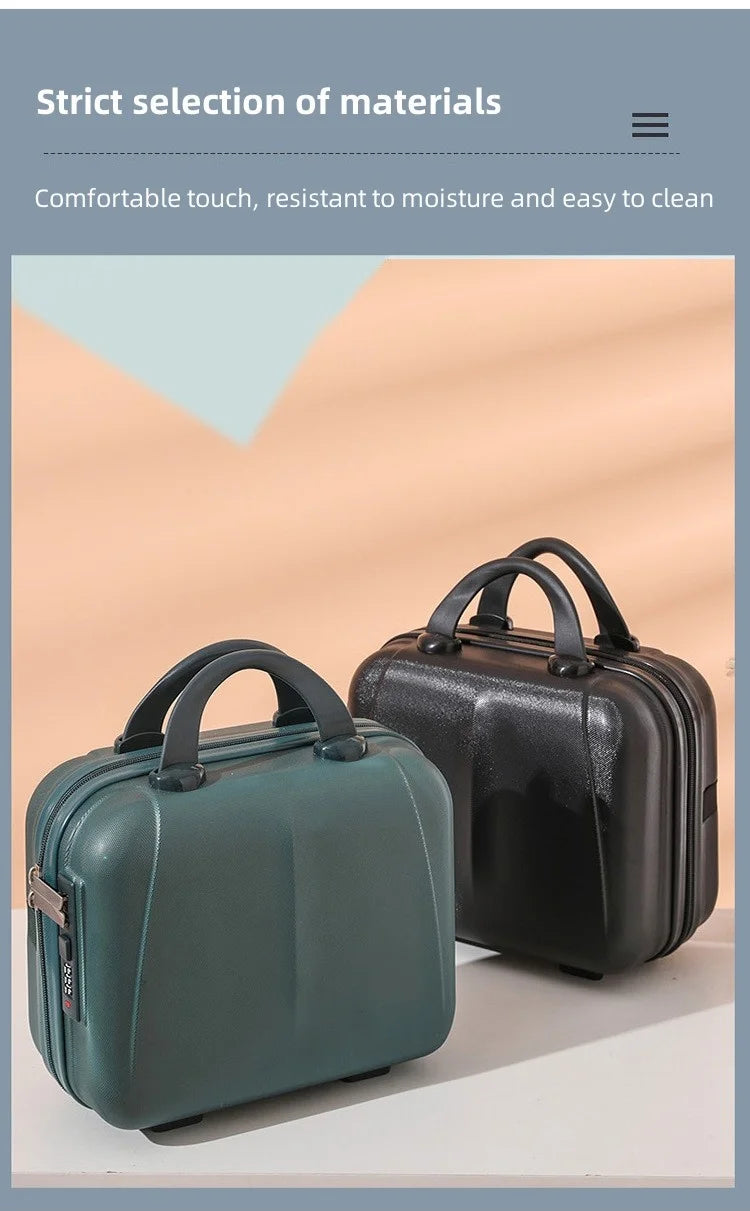 Portable Hand Suitcase With Password Lock Makeup Storage Bag Boarding Luggage Organizer Case Travel Cosmetic Box Festival Gift