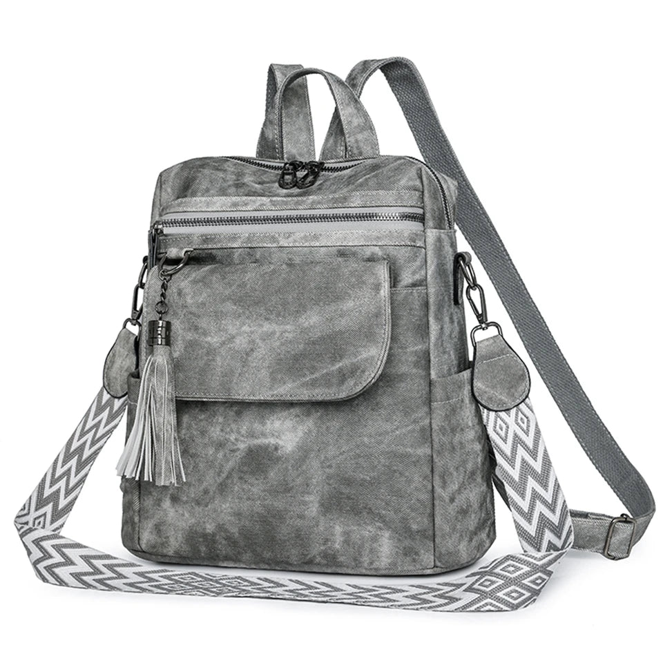 Ladies Daypacks Fashion Backpacks Women Big Travel Bagpack Large School Bags for Girls Solid Color Leather Rucksacks Female