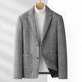 Man Blazer Autumn Turn Down Collar Pocket Male Suit Coat Retro Single-breasted Long Sleeve Non-ironing Casual Men Outerwear