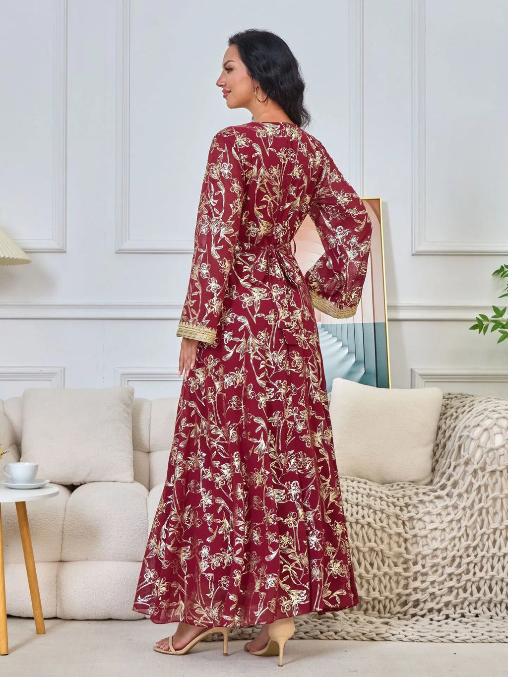 Summer Elegant Print Dress for Women Muslim Abaya Long Dress Dubai Party Evening Dress Islamic Turkey Kaftan Femme Vestidos Robe